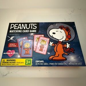 Peanuts Space Edition Matching Card Game with Snoopy